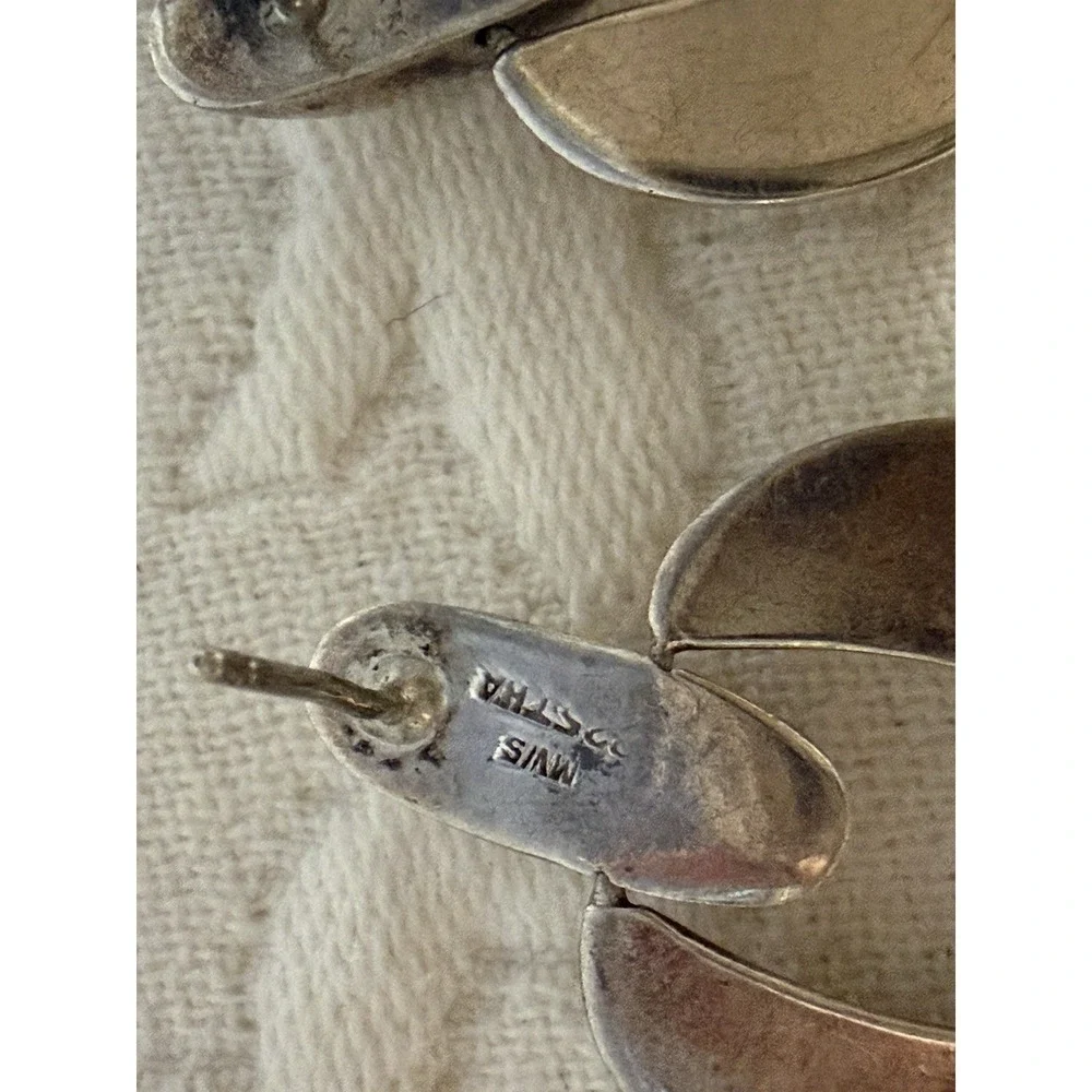 Sterling Silver Signed Earrings MWS 925 Mark Wasserman Samara Door Knockers